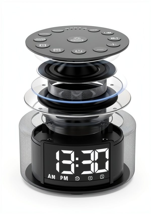 Hushing Grey White Noise Machine with Alarm-6