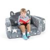 Convertible Sofa Mosucoirl Grey Armless Chair-3