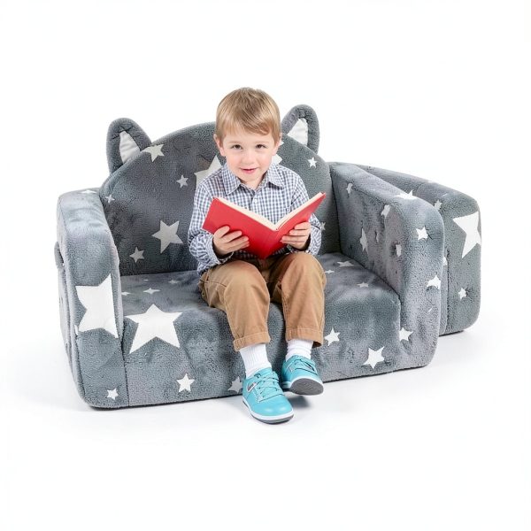 Convertible Sofa Mosucoirl Grey Armless Chair-3
