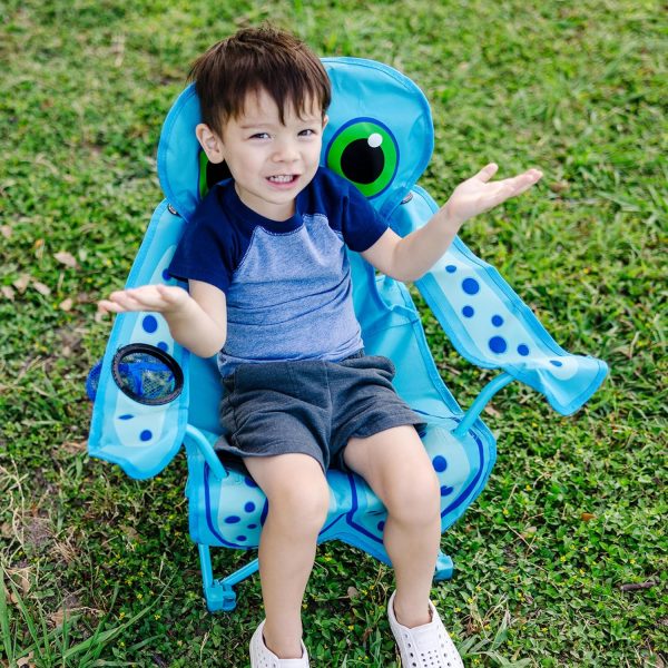 Folding Beach Chair Melissa & Doug Blue Octopus-1