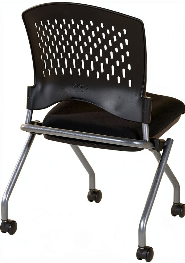 Office Star Deluxe Folding Visitor Chair Contemporary Coal-4