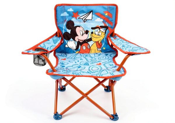 Mickey Mouse Foldable Camp Chair Sturdy Metal Kids-0