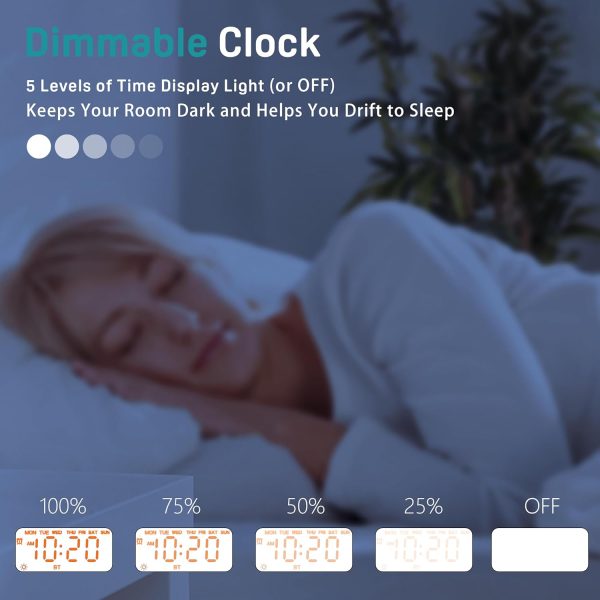 White Noise Machine JALL Sunrise Alarm Clock White-7