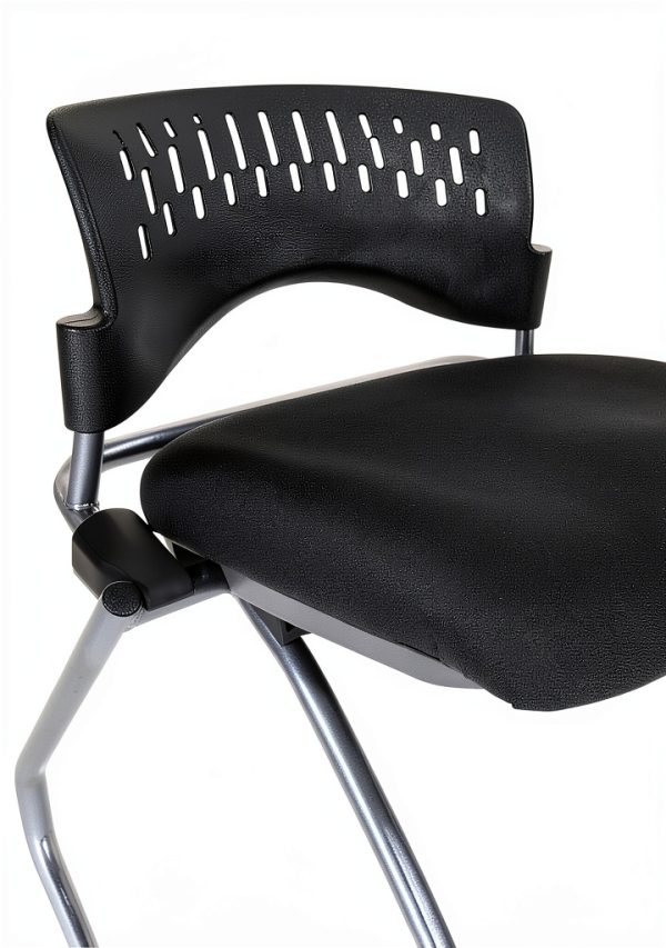 Office Star Deluxe Folding Visitor Chair Contemporary Coal-7