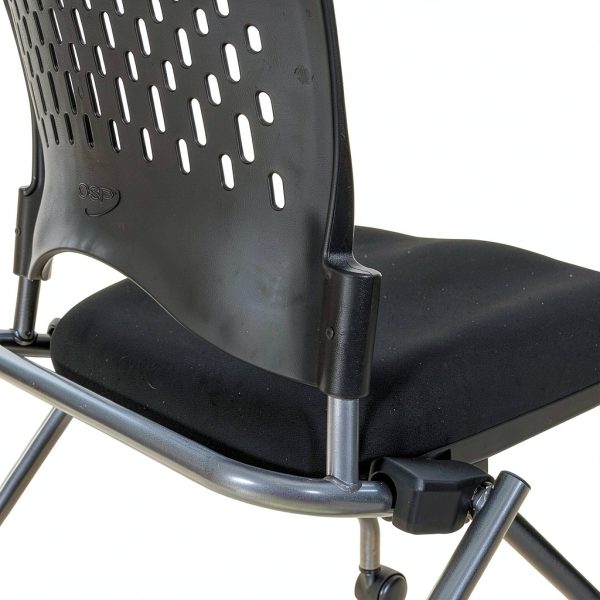 Office Star Deluxe Folding Visitor Chair Contemporary Coal-5
