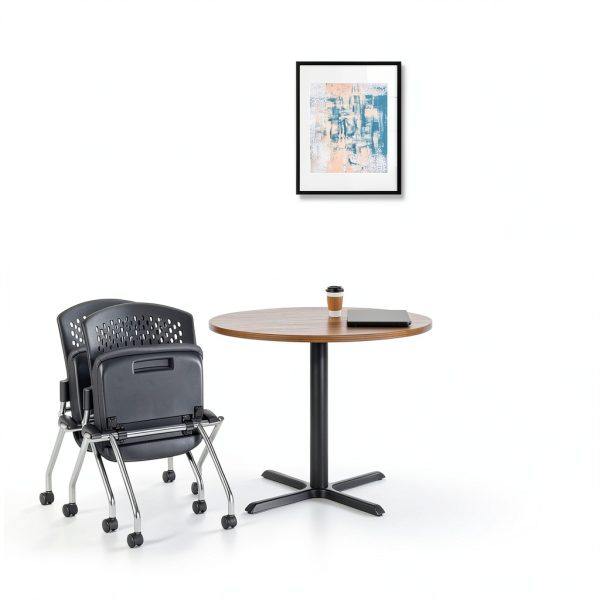 Office Star Deluxe Folding Visitor Chair Contemporary Coal-11