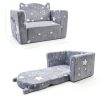 Convertible Sofa Mosucoirl Grey Armless Chair-1