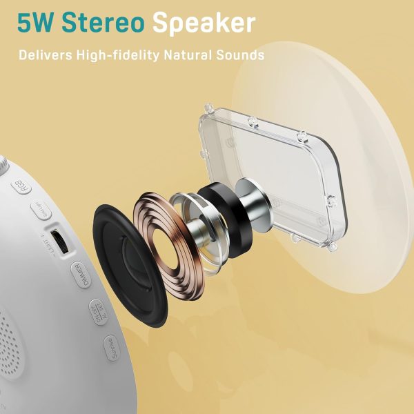 White Noise Machine JALL Sunrise Alarm Clock White-2
