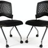 Office Star Deluxe Folding Visitor Chair Contemporary Coal-8