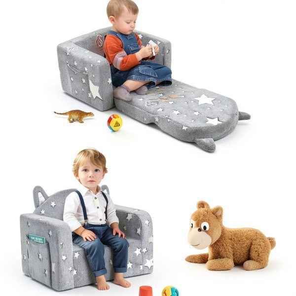 Convertible Sofa Mosucoirl Grey Armless Chair-2