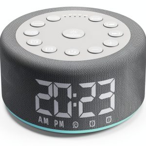 Hushing Grey White Noise Machine with Alarm-0