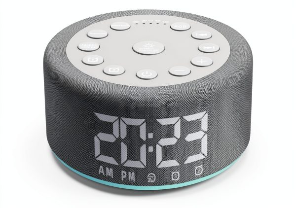 Hushing Grey White Noise Machine with Alarm-0