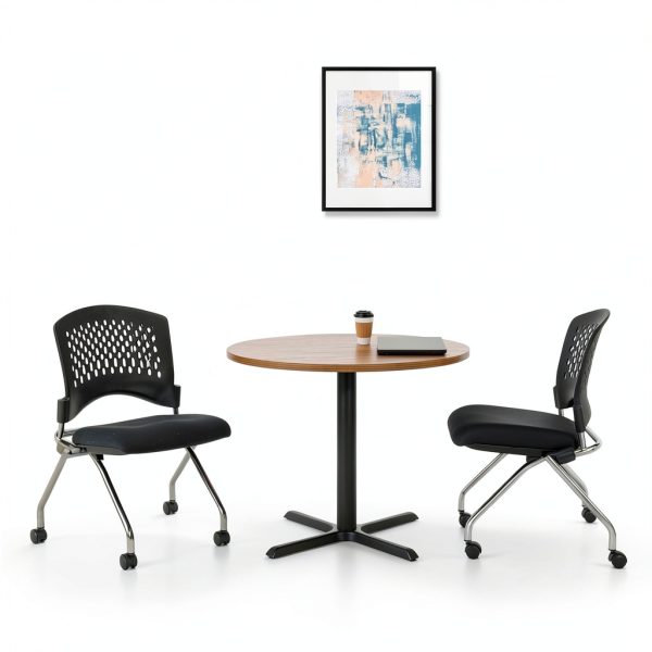 Office Star Deluxe Folding Visitor Chair Contemporary Coal-1