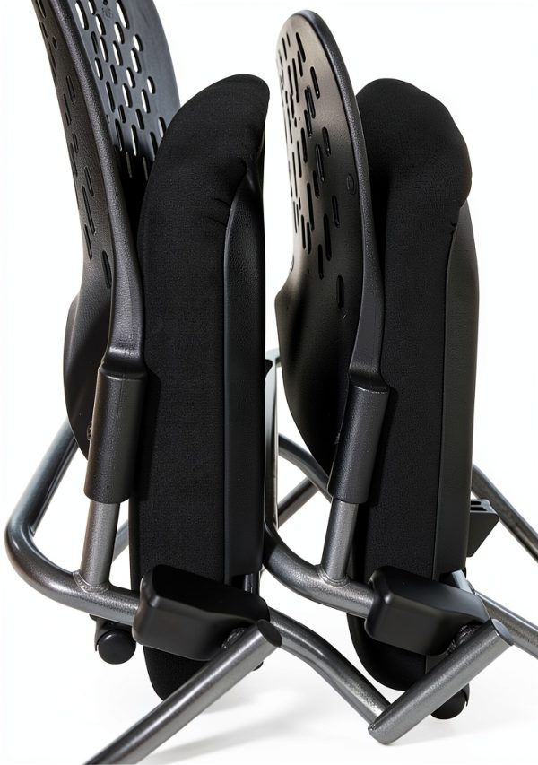 Office Star Deluxe Folding Visitor Chair Contemporary Coal-10