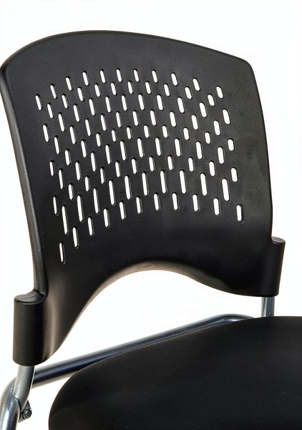 Office Star Deluxe Folding Visitor Chair Contemporary Coal-6