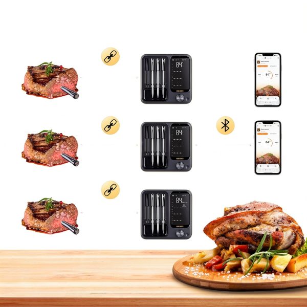 Wireless Meat Thermometer Inkbird 4‑Probe WiFi Bluetooth Unlimited-1