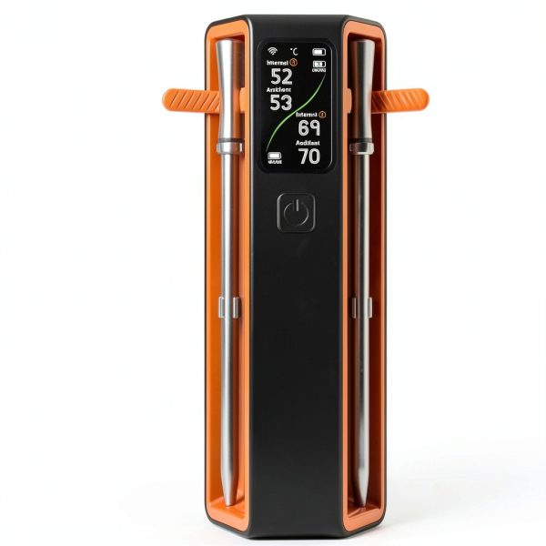 Smart Bluetooth Wireless Meat Thermometer Meuulty 2‑Probe LCD Display-0