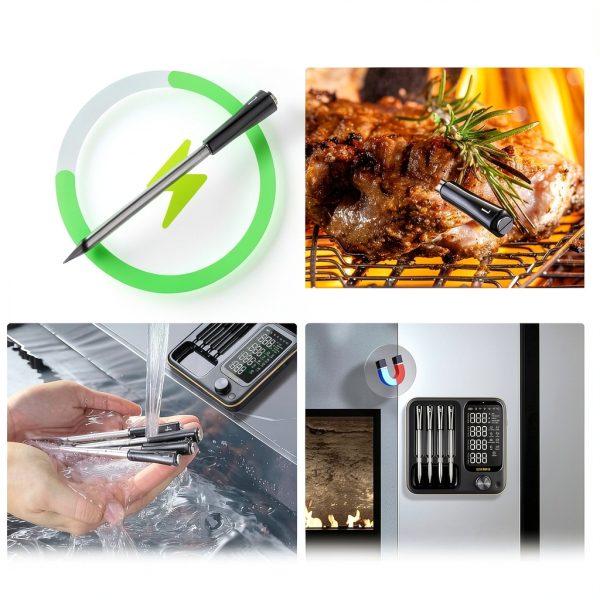 Wireless Meat Thermometer Inkbird 4‑Probe WiFi Bluetooth Unlimited-5