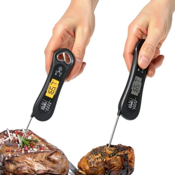 Meat Thermometer Digital, Instant Read Meat Thermometer for Grill and Cooking, with Bottle Opener, Backlight & Calibration Food Thermometer, Kitchen Gadgets for BBQ, Turkey, Candy, Liquids-1