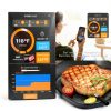 Smart Wireless Meat Thermometer with Thinnest Probe, Magnetic Bluetooth Food Thermometer, Remote Tracking and Real-Time Readings from Apps, for iOS and Android, for BBQ, Grill, Smoker-3