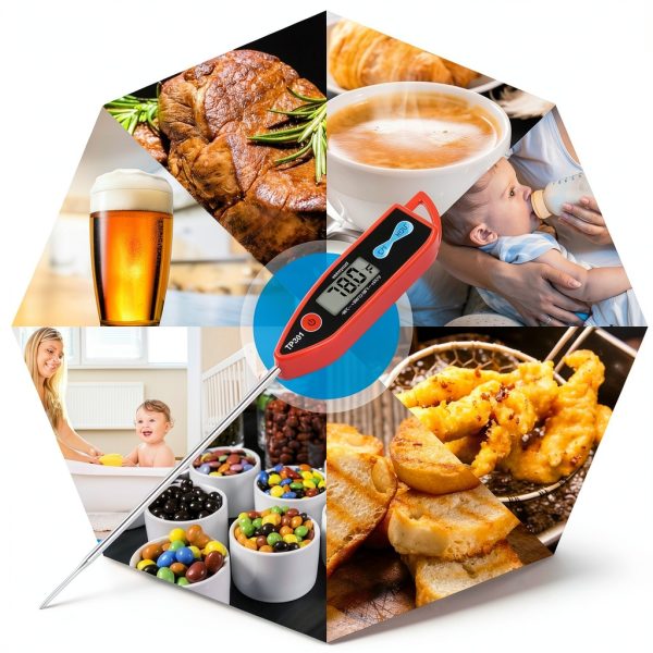 Yacumama Digital Water Thermometer for Liquid, Candle, Instant Read with Waterproof for Food, Meat, Milk, Long Probe-6