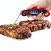 Lonicera Meat Thermometer Waterproof Instant‑Read Foldable Probe Red-1